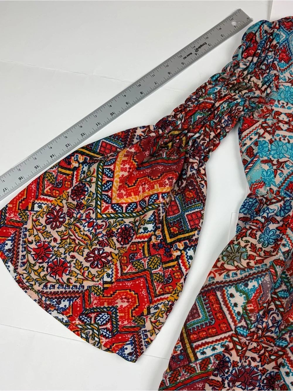 Speechless Boho Bohemian Dress Size 14 Multi Floral Geometric Bell Sleeve Mini